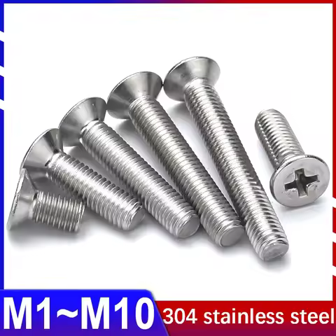 M3 M3.5 M4 M5 M6 M8 M10 Lengthen Cross Countersunk Head Screw KM Flat Head Machine Tooth Phillips Sm