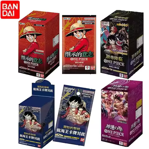 Bandai One Piece TCG OP01-OP13 Card Game Romance Dawn Chinese Version TCG Booster BOX Collection Car