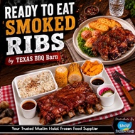 [Khayr Frozen] Ready To Eat Smoked Lamb & Beef Ribs By Texas Barn (TBB)  Steakhouse | Produk Muslim 
