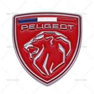 Ô tô kim loại Peugeot sư tử Logo vè xe bên hông cốp sau tấm gắn logo sticker cho Peugeot 206 207 208