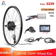 KUNRAY EBike Kit Electric Bike Conversion Kit 36V 350W Ebike Set Powerful Adult Mountain E Bike Kit