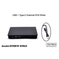 USB + TYPE-C EXTERNAL DVD WRITER