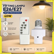 Fitting Lampu Bohlam E26 E27 dengan Remot Kontrol 40W - AMME27