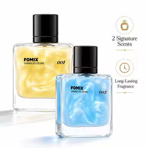 FOMIX 2PCS Men's Perfume Set, Long Lasting Fresh Ocean & Warm Seductive Eau De Parfum Spray, Citrus 