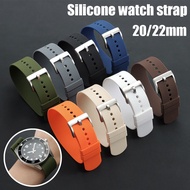 Silicone Watch Strap 20 22mm Compatible with Tudor One Piece Strap One Piece Cartier Waterproof Spor