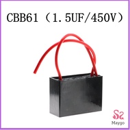 คาปาซิเตอร์พัดลม CBB61 1.5uF/1.8uF ชิ้นส่วนพัดลม 450V Capacitor