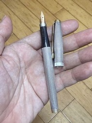 經典絕版 Parker 75 派克純銀格仔鋼筆 14K金尖 (美國製老筆/書寫流暢)$999