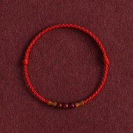 Ready Stock In Taiwan 2026 Mahogany Bamboo Red String Men Women Transfer Bracelet Node-Rising Benmin
