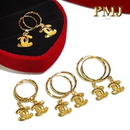 【Perai Mega Jewellery】Chanel Subang Bulat Emas 916 Anting-anting Chanel Emas 916 Hoop Earring Gold 916 PMJ01-03