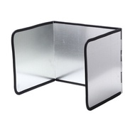 3 Sided Oil Splatter Guard Stainless Steel Grease Splatter Screen for Frying Pan Foldable Non-Stick 