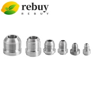 REBUY Silver Male Aluminium Weld, Aluminum AN4-AN20 Straight Male Weld Fitting Adapter, Connector Ac
