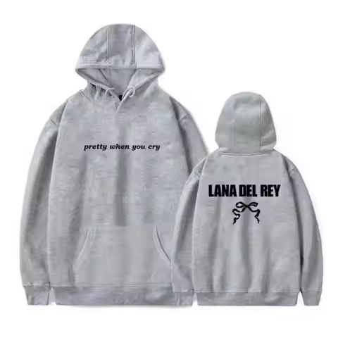 2025 Lana Del Rey Pretty When You Cry Merch Hooded hoodiesweatshirt Men casual moletons