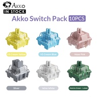 AKKO CS Switches with Stable Dustproof Stem for MX Mechanical Keyboard (10 Pcs)