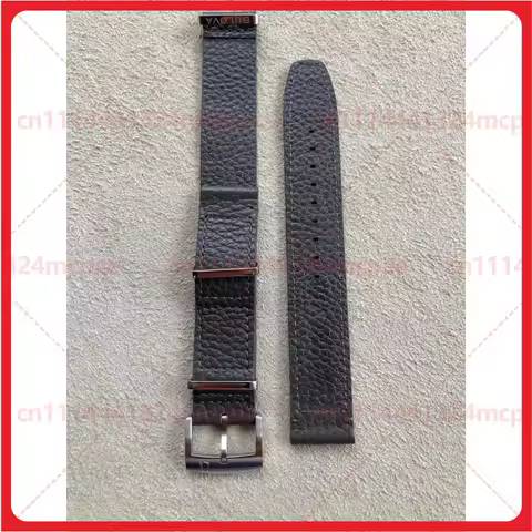 20mm Genuine Leather Waterproof Watch Strap for Bulova Moon Watch, Gray Pebble-Grain, 20x20 80/135, 