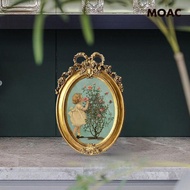 [ Photo Frame Retro Ornate Picture for Desktop Bedroom Decoration