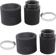2Pcs Universal 48mm 49mm 50mm Black Double Foam Pod Performance Filter for 50cc - 90cc 110cc 125cc A