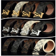 LV Cow Genuine Leather Belts For men Luxury WOMEN  Belt Leather Belt Alloy Buckle Casual Male Vintag