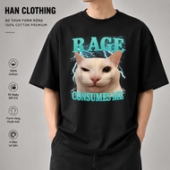 Funny Meme T-Shirt Cat Meme, Funny Oversize T-Shirt, Premium Cotton 4-Way Men and Women