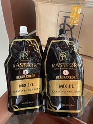 Nhuộm đen Rastfor Không dính da đầu Mùi thơm cafe phủ bạc tốt mềm mượt tóc