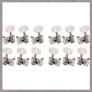 [M G L O] 12Pcs 6R6L Guitar Tuning Pegs Open Machine Heads Acoustic Folk Guitar Tuning Peg Tuners Pa
