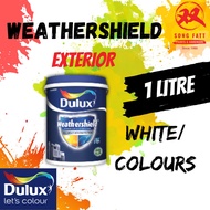 Dulux Weathershield (WHITE/COLOURS) 1L Shopee Price Exterior Paint (Song Fatt)Cat Luar/Weatherbond/Jotashield/Sealer
