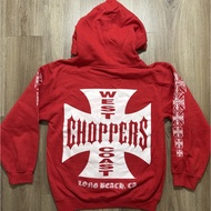 New Retro West Coast Chopper Red Hoodie Ready Stock