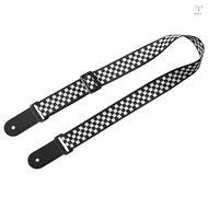 Adjustable Ukulele Strap Soft Polyester Woven Printing Pattern Shoulder Belt with Hanging Rope for Ukulele