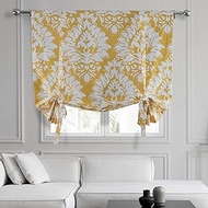 HPD Half Price Drapes Tie-Up Window Shade 46 X 63 Inch Lacuna Printed Cotton PRTW-TUD46A-63 (1 Panel), Lacuna Sun