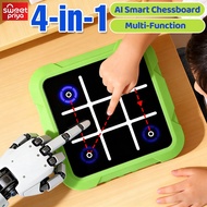 Permainan Tic Tac Toe Kanak-kanak 4-in-1 AI Matchup Board Game Improve Memory Attention Family Table
