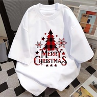KATUN 24s 200 gsm Christmas T-shirt Merry Christmas T-shirt I Snowflake Letters I Distro Top Xmas Sp