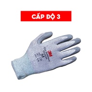 Găng tay chống cắt 3M cấp độ 1-5 phủ PU Bao tay lao động chống mài mòn xé rách theo tiêu chuẩn EN388