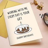 1PC Funny Birthday Card For Coworker Colleague, Hilarious Birthday Card For Boss Leader, Coworker Bi
