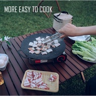Camping BBQ Grill Pan Non Stick Outdoor BBQ Korean Grill Pan Camping Barbecue Griddle Pan Griddle Pa