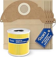 VIOKS Set of 5 Vacuum Cleaner Bags Replacement for Karchеr 6.904-322.0 + 1x Vacuum Cleaner Filter Re