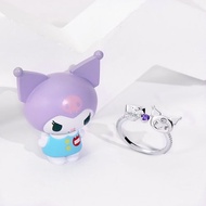 Sanrio學院Mix系列-Kuromi酷洛米晶鑽純銀戒指