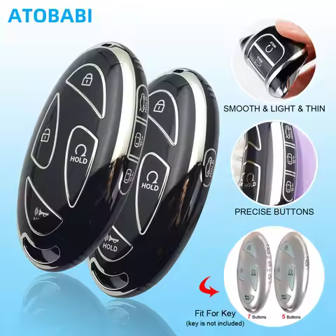 TPU Car Key Cover For Hyundai Santa Fe 2023 2024 Sonata Grandeur Staria Kona Ioniq Tucson Elantra Re
