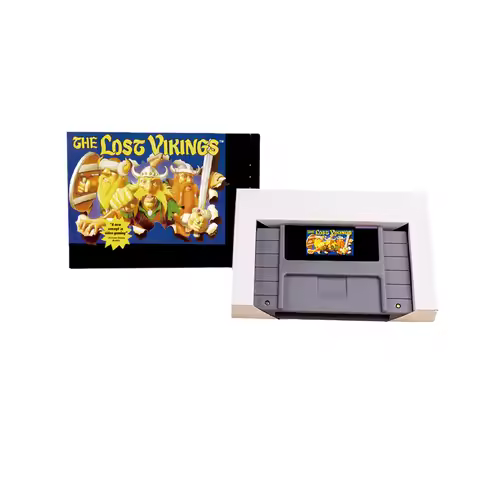 Lost Vikings 1 Action game Card for SNES EUR PAL USA NTSC 16bit Game Consoles with Retail Box Video 