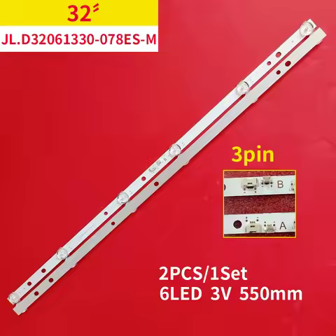 10PCS LED Backlight Strip 6 Lamp JL.D32061330-078FS-M_V01 JL.D32061330-078ES-M_V01 A/B Type VESTEL 3