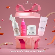 COMBO 4 STEPS OF SKIN CARE HM STORE: FACE CLEANSER AND MAKEUP REMOVER + MOISTURE SERUM + JUSSMY PINK