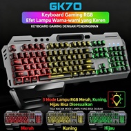 Gaming Keyboard Mechanical Keyboard GK70 Waterproof RGB Gaming Keyboard for PC Laptop hp / Esports G