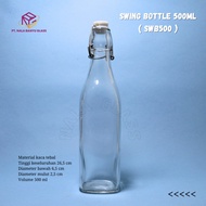 SWB500 bormioli swing 500ml 500ml square swing bottle 500ml glass bottle/