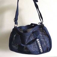 Starbucks Mesh Crossbody Bag กระเป๋าสะพายข้างสตาร์บัคส์ ไซส์มินิ สีกรม แบบมินิมอล (แบรนด์แท้)