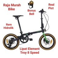 Sepeda Lipat 16 Inch Element Troy 8 Speed Sepeda Lipat Element Troy