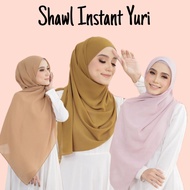 PINLESS ELASTIC BAND CHIFFON SHAWL - PEARL CHIFFON