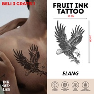 INKMELAB - ELANG Fruit Ink Temporary Tattoo 15X9CM - Semi-Permanent Temporary Tattoo Lasts 3 Weeks