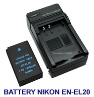 EN-EL20 \ ENEL20 แบตเตอรี่ \ แท่นชาร์จ \ แบตเตอรี่พร้อมแท่นชาร์จสำหรับกล้องนิคอน Battery \ Charger \