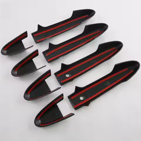 Car Exterior Door Handle Cover Trim For Honda City Hatchback 2021-2023 Accessories Carbon Fiber
