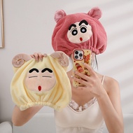 Cute Japanese Girl Heart Crayon Shin-Chan Girl Bath Shower Cap Absorbent Hair Drying Cap Headscarf A