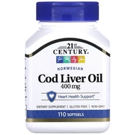 美國21st Century 挪威鱈魚肝油 400亳克 110粒軟膠囊