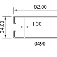 Aluminium Hakiki Urat Kayu Stoper/Skoneng 0490 Aluminium Batangan